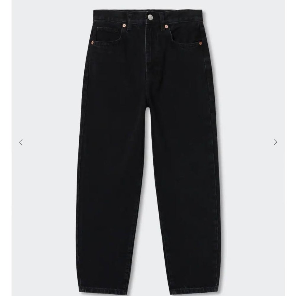 Mango black mom jeans